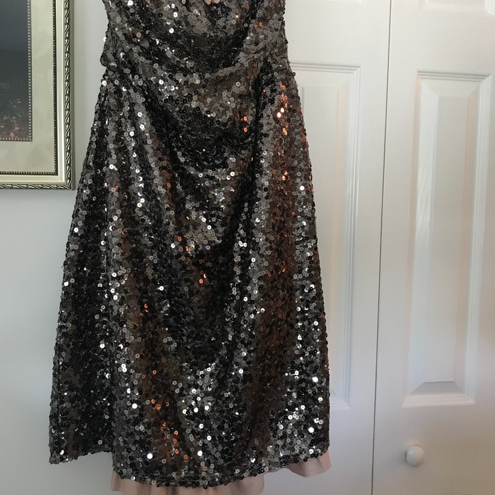 Gorgeous sequined DKNY strapless dress!